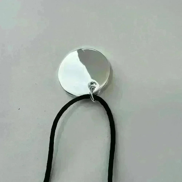 Sweetheart Layered  Silver Heart Circle Valentines Day Medallion Necklace - Picture 9 of 10